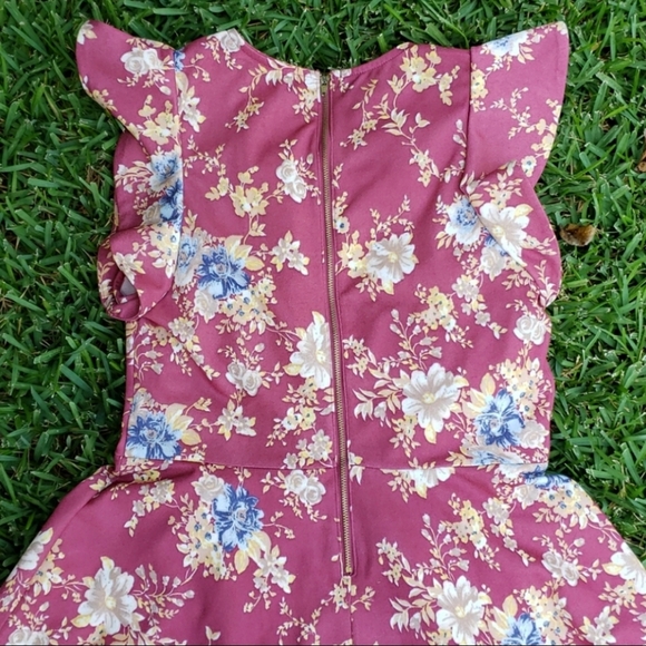 Xhilaration, Large, maroon with floral print. - Picture 4 of 7
